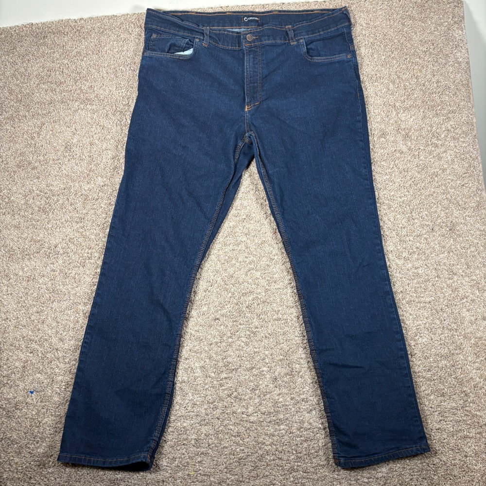 Origin USA Mens Straight Fit Jeans W40 L30 Indigo Blue Stretch Denim Made in USA